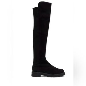 Brand New Stuart Weitzman 5050 Lift Suede Boots, Size 6 (36 1/2 EU), Black